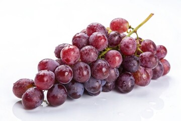 Red Grapes: Juicy, Ripe, and Ready to Eat - Fresh Fruit Photography Isolate on white background