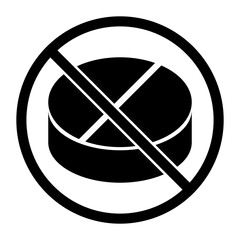 No Drug Sign Icon, Simple Icon Vector Design, best used for presentation, application, web and banner