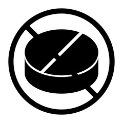 No Drug Sign Icon, Simple Icon Vector Design, best used for presentation, application, web and banner