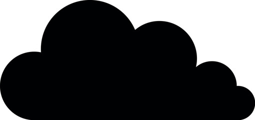 Illustration of download black cloud vector illustration for weather forecast icon or graphic design element needs in projects vector