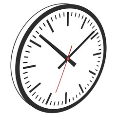 Isometric clock icon vector illustration time management watch design element