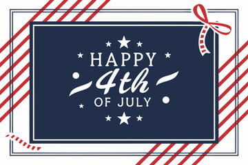 Obraz premium Premium Happy 4th of July Independence Day Vector Graphic for Holiday Celebrations
