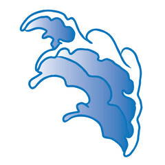 Japanese wave asset for graphic design tattoo