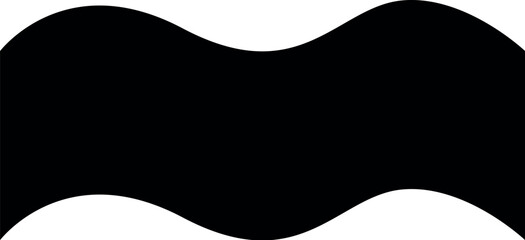 Illustration of black wave banner vector graphic design element for website header or abstract background illustration art vector