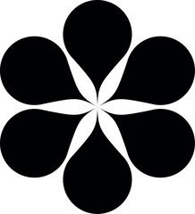 Illustration of abstract floral design vector graphic with petals and flower shape for creative projects and design needs vector