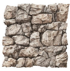 Fototapeta premium Detailed Textured Rock Wall Design with Varied Shapes and Colors for Creative Backgrounds