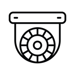 Premium outline style icon of security camera