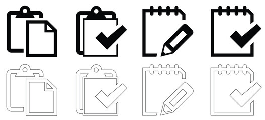 set of notpad icons for web