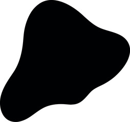 Illustration of abstract black blob vector shape graphic design element for modern art and creative projects isolated on white vector