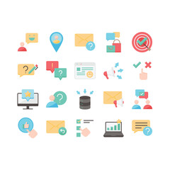 set of survey icons, feedback, opinion, review