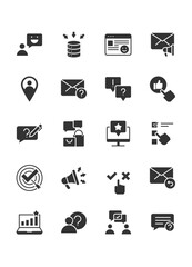 set of survey icons, feedback, opinion, review