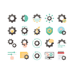 Simple set of settings icons, control , management, Options