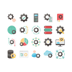 Simple set of settings icons, control , management, Options