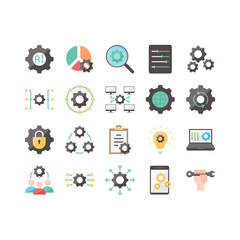 Simple set of settings icons, control , management, Options