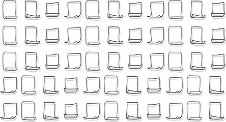 The texture or background consists of many paper stickies with shadows.