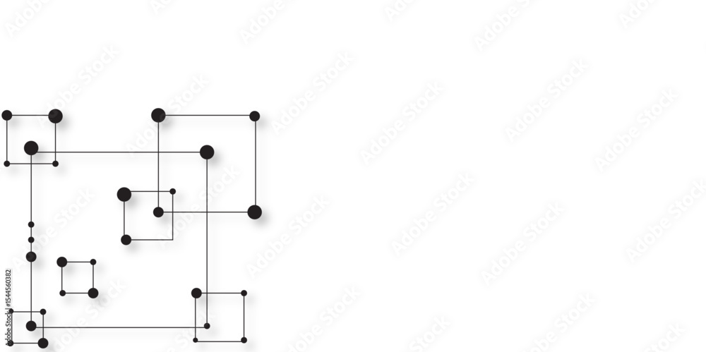 Poster abstract beautiful perfect random lines background white and black background with dote design white