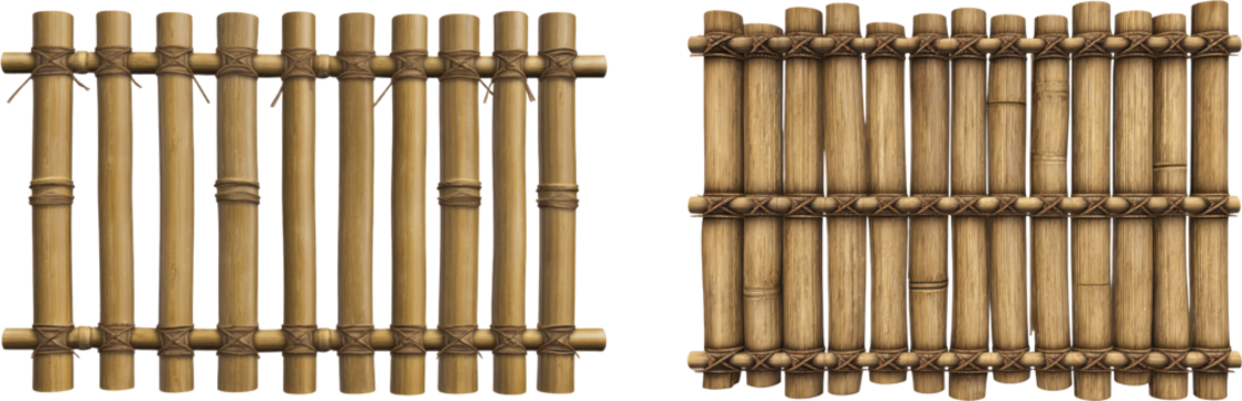 Natural Bamboo Fence Texture Serving as a Versatile Background for Various Creative Projects