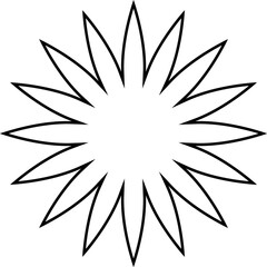 Illustration of download vector graphic of a floral burst design element for creative projects and graphic design needs today vector