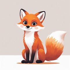 Fototapeta premium Elegant Fox Illustration for Graphic Design