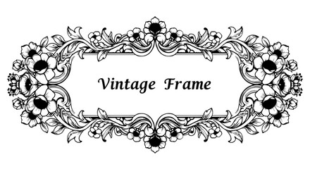Vintage Frame: A timeless and ornate vintage frame, embodying elegance. Perfect for showcasing art. 