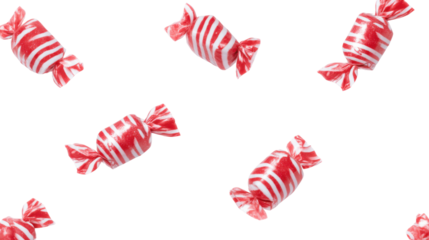 Colorful striped candy on black
