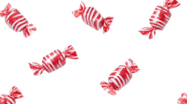 Colorful striped candy on black