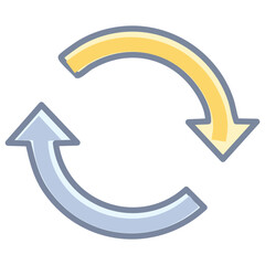 Curved Reload Arrow Outline
