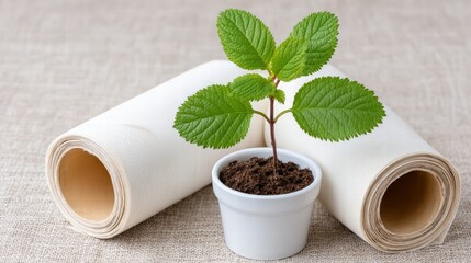 Architectural blueprints represent growth and innovation, while vibrant green elements b an eco-friendly and sustainable approach to high fidelity