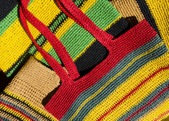 Women's bags of environmentally friendly material.