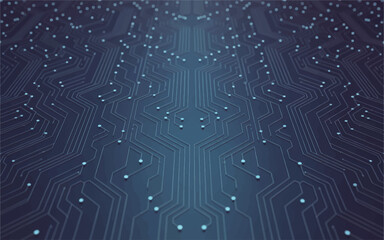Digital Circuitry: A detailed view of a complex circuit board showcases the intricate network of connections that enable modern technology. A visual representation of innovation.