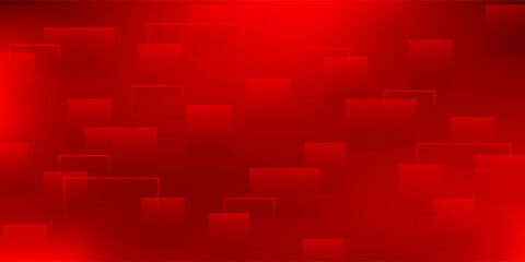 Dynamic fluid red geometric box with red gradient background
