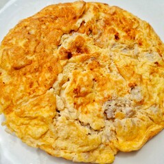 Golden Omelette: This close-up photograph showcases a perfectly cooked, golden-hued omelette. The image invites viewers to savor the textures and inviting tones of the dish.