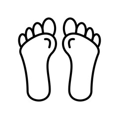 Lineart Icon foot massage beauty accessories for salon branding