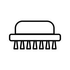 Lineart Icon nail brush beauty accessories for salon branding