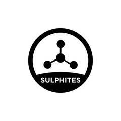 Sulphites Black Icon Vector.