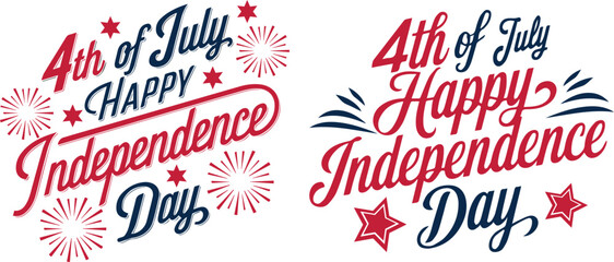 Happy American 4th of July Independence Day Typography t shirt design, United States July holiday celebration. Vector illustration.