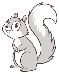cute squirrel cartoon illustration