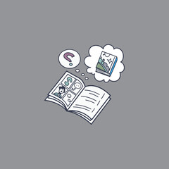 Open comic book, dreaming of a different book. © mdshahariar