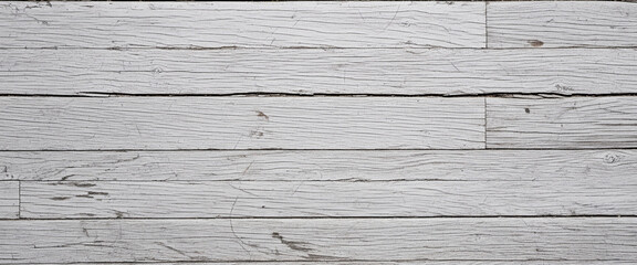 Obraz premium Brightened by sunlight, the pale wood background shows scattered wear, warped joints, and fine horizontal grain structure.