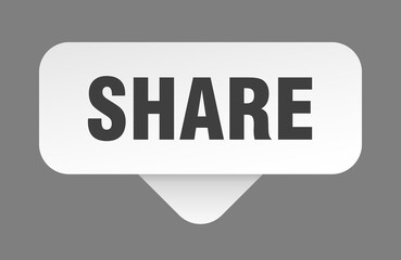 share sticker. share sign isolated on gray background