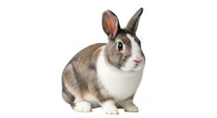Adorable Grey And White Rabbit