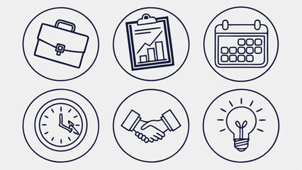 Fototapeta premium business-based-icon-set (9)