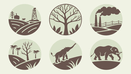 biodiversity-loss-icon-set