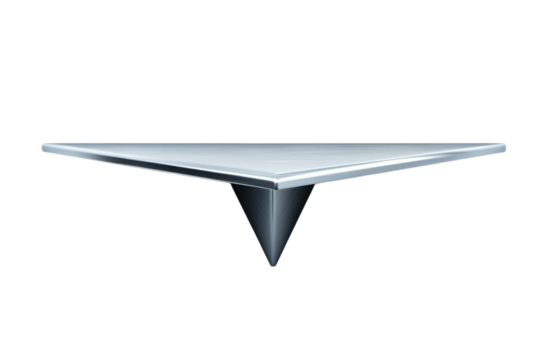 Sleek futuristic insignia resembling a stealth aircraft embodying modern technology and design on transparent background