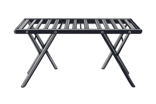 Ready to dry clothes on a classic foldable drying rack bringing fresh air to laundry days with on transparent background