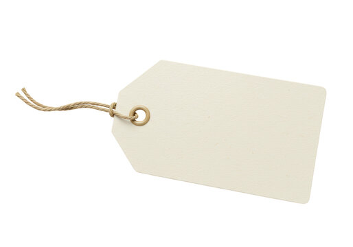 Isolated Blank Beige Price Tag