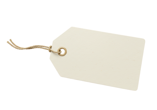 Isolated Blank Beige Price Tag - Powered by Adobe