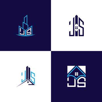 JS Real Estate Lettermark Logo Design Set &ndash; Modern Architecture and Building Concepts