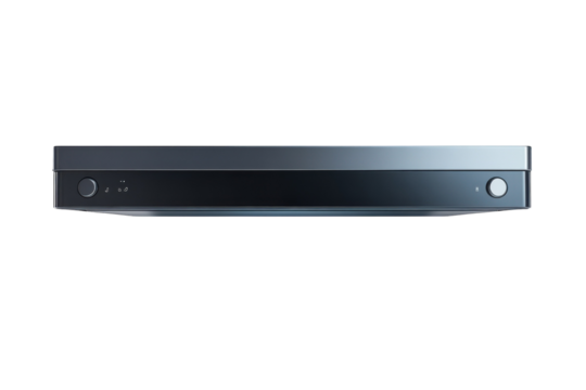 Elegant modern media center gleaming with a sleek minimalist aesthetic a hub for contemporary on transparent background