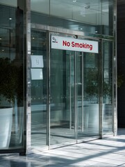 Naklejka premium Enforcing No Smoking in Professional Spaces